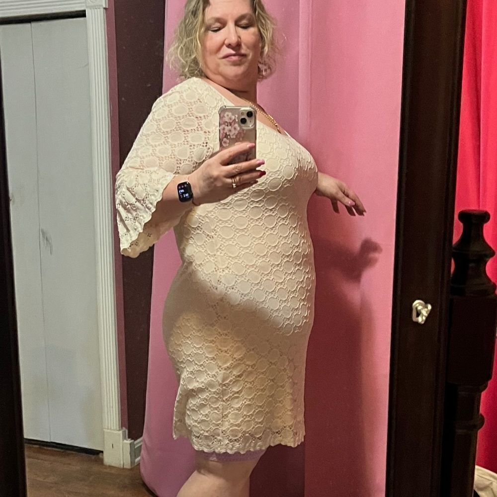 Ronni Nicole XL Lace Dress Lite Pink - Picture 3 of 10